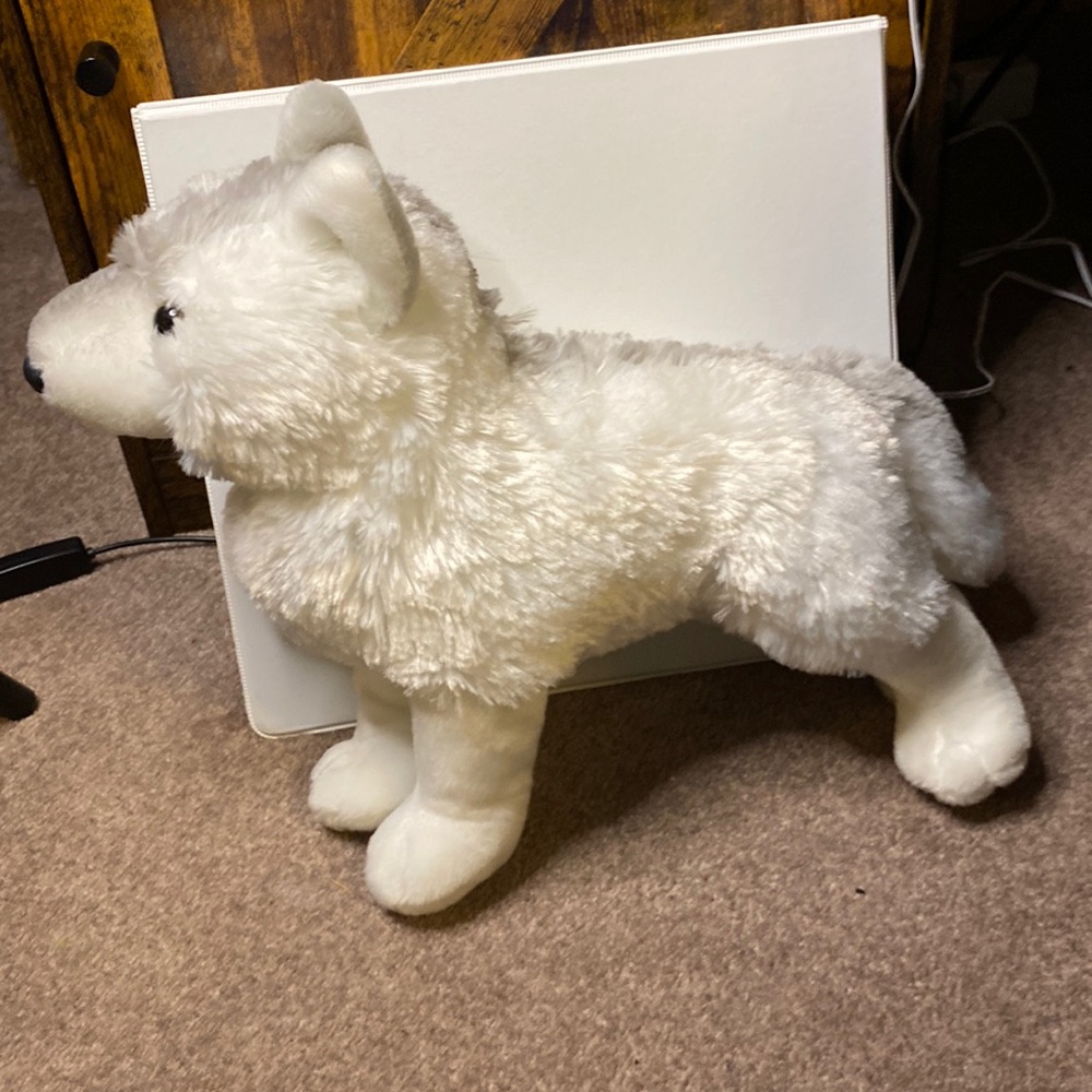 Arctic wolf plush